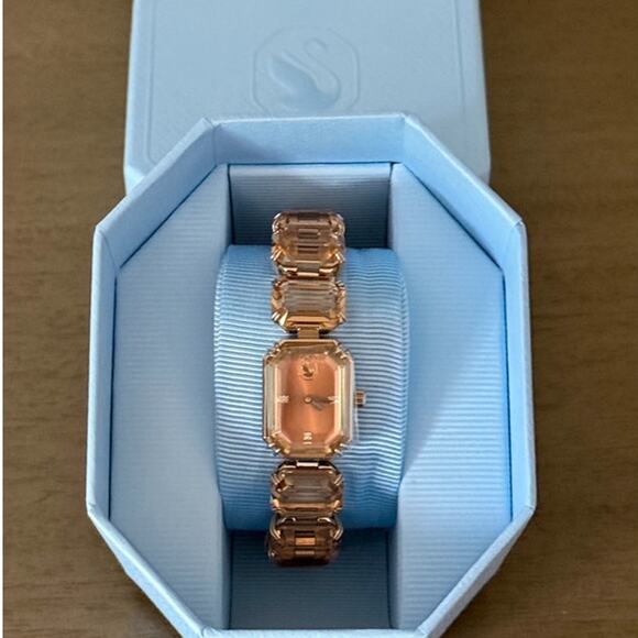 Swarovski Millenia Bracelet Watch Champagne Gold Octagon Crystals Swiss Quartz main image 10